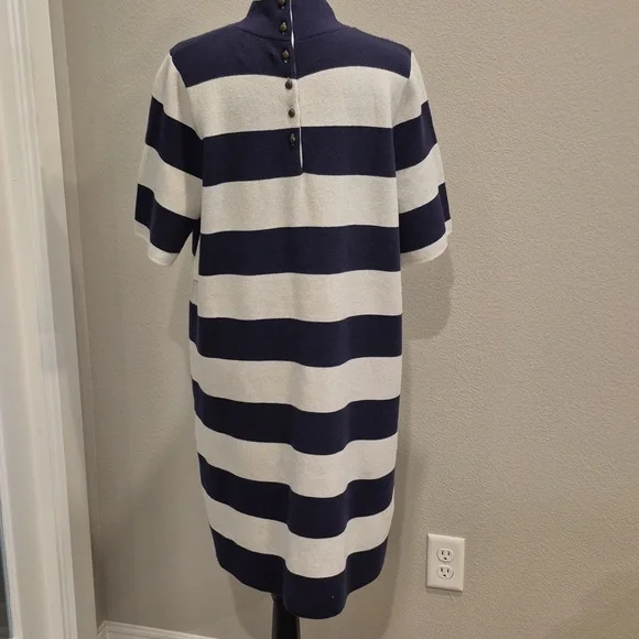 NWT Anthropologie | Maeve The Annalise Navy Mock Neck Dress | XL - Picture 7 of 13